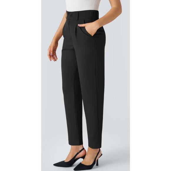 Halara High Waisted Side Pocket Solid Work Tapered Pants - Picture 3 of 12